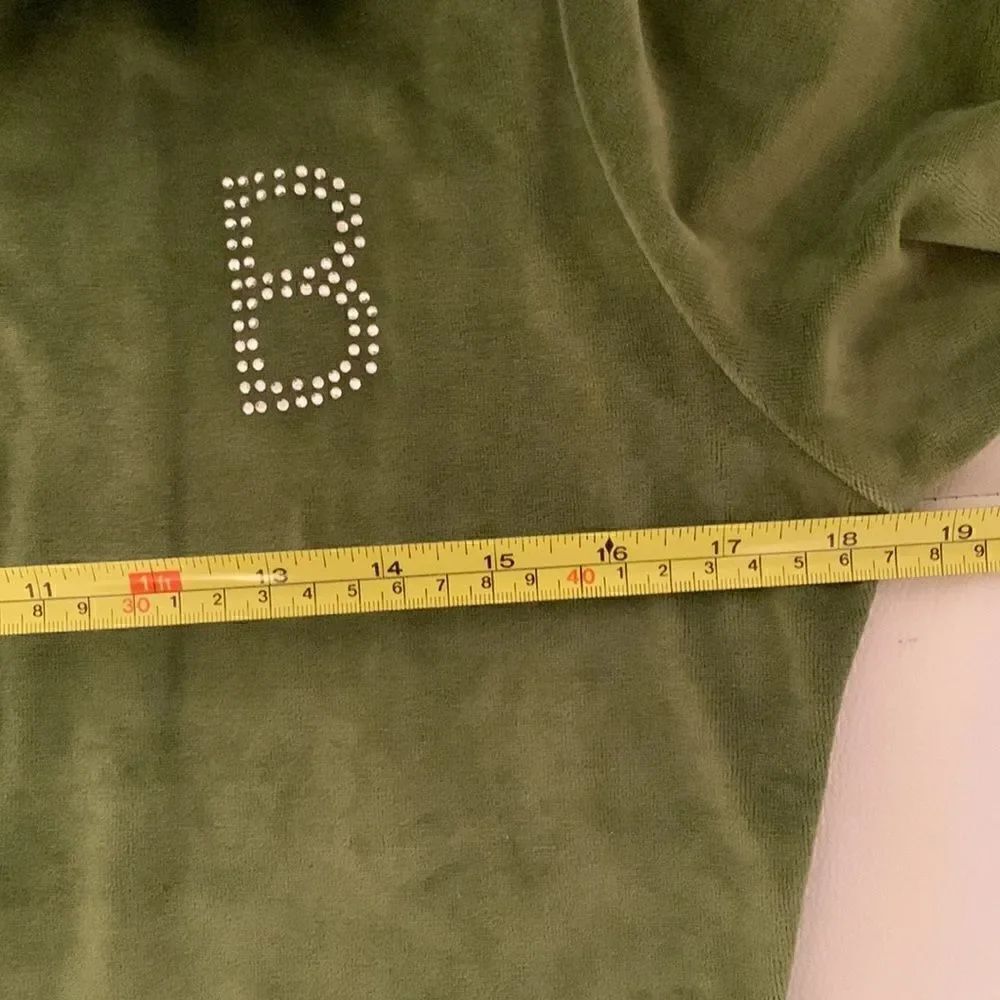 BCBG Maxazria Green Velour Suit Jacket Size M - Picture 6 of 16
